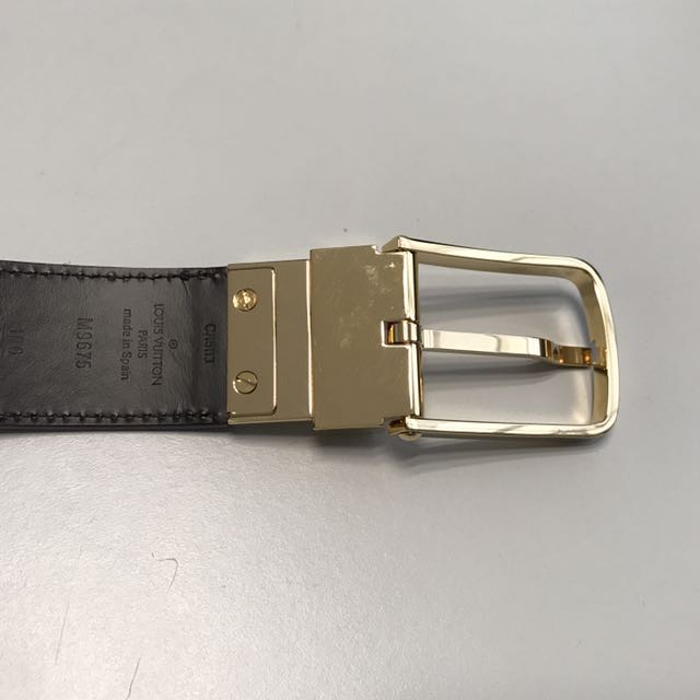 Louis Vuitton LOUIS VUITTON Belt Sun Tulle Phoenix Leather/Metal Ivory/Gold  Unisex M9680