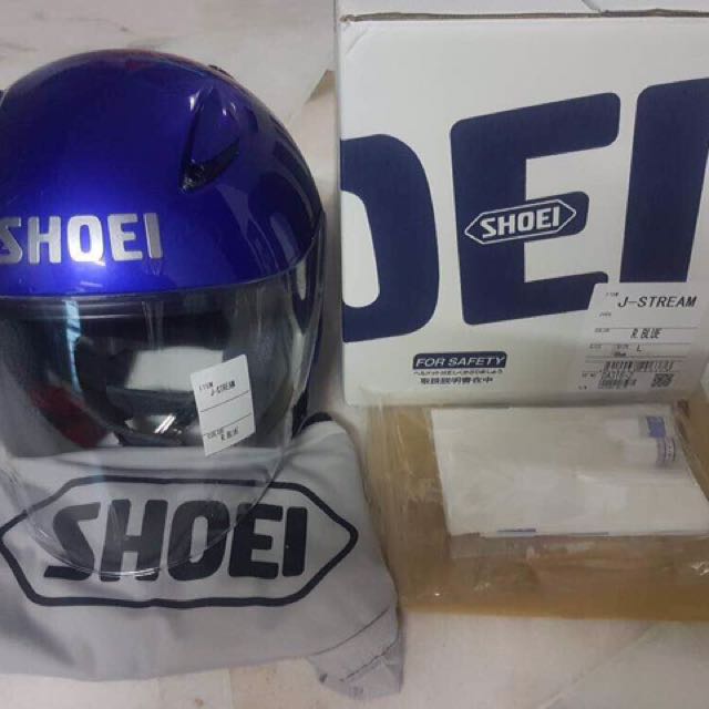 Shoei j hot sale stream biru