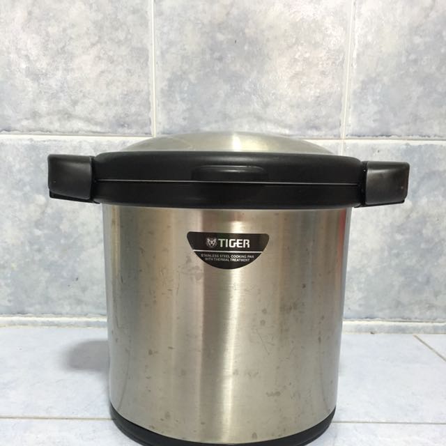Tiger stainless steel cooking online pan with thermal treatment