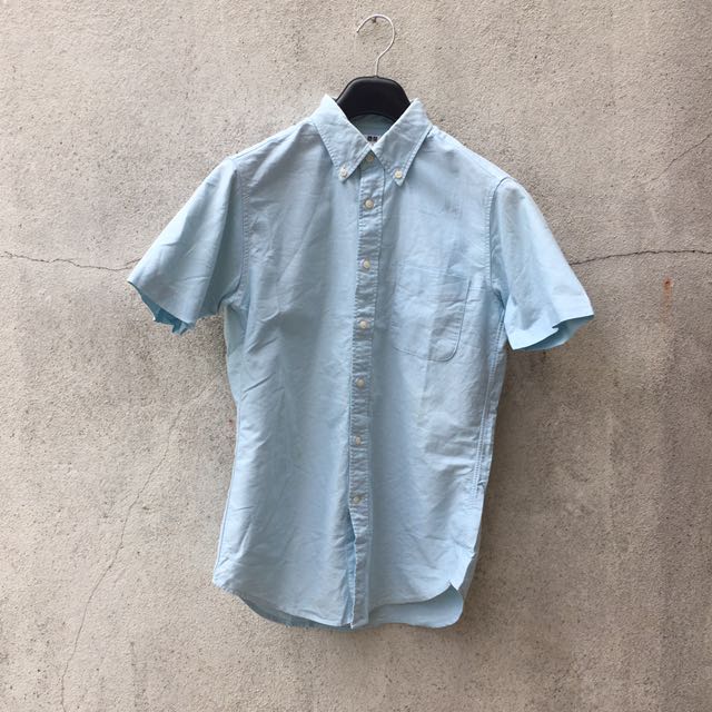 Uniqlo short 2025 sleeve oxford