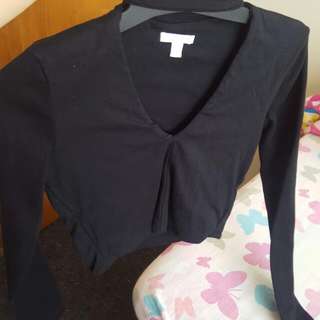 Kookai Black Choker Top