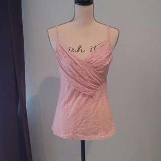 Le Chateau Pink Lace Top