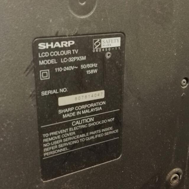 32" Sharp Lcd Tv , (Panel Made In Japan), TV & Home Appliances, TV