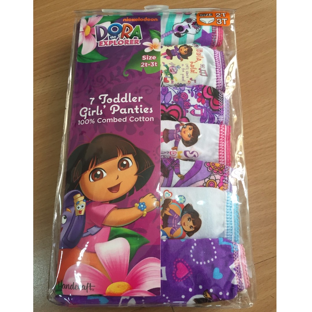 Brand New Dora the Explorer 7 Toddler Girls' Panties (2T/3T