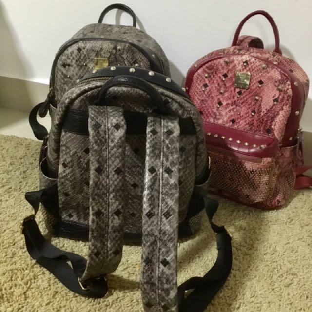 MCM Munchen M1976 Pink Backpack, Women's Fashion, Bags & Wallets, Backpacks  on Carousell