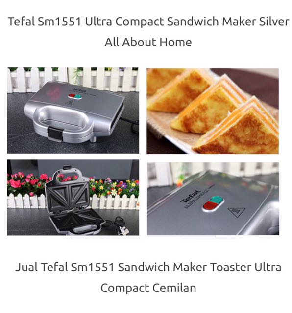 Tefal Sandwich Maker Sm1551, TV & Home Appliances, Kitchen