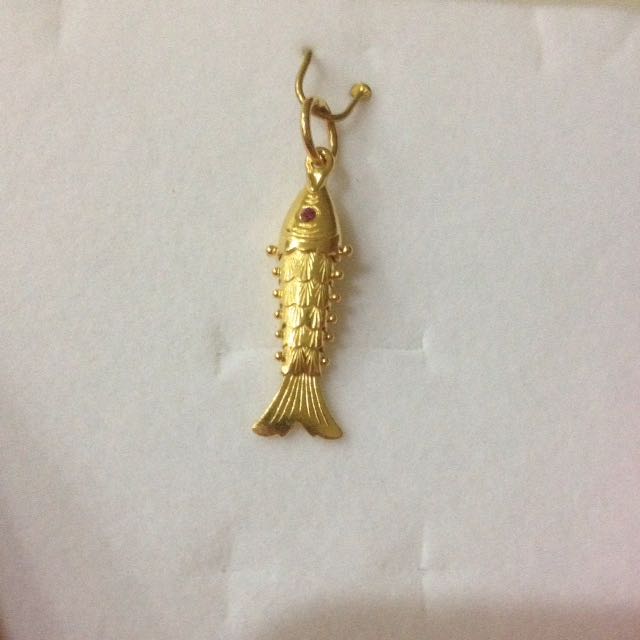 916 Gold Fish Pendant Luxury Accessories On Carousell
