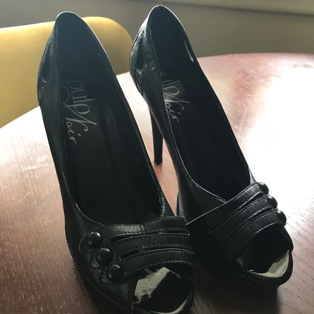 Peep toes noir shop