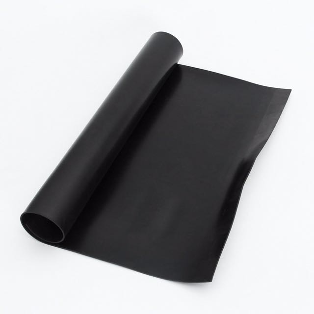 12x12 Inch Black Silicone Rubber Sheet – Self Adhesive, High Temp, Multipurpose Mat