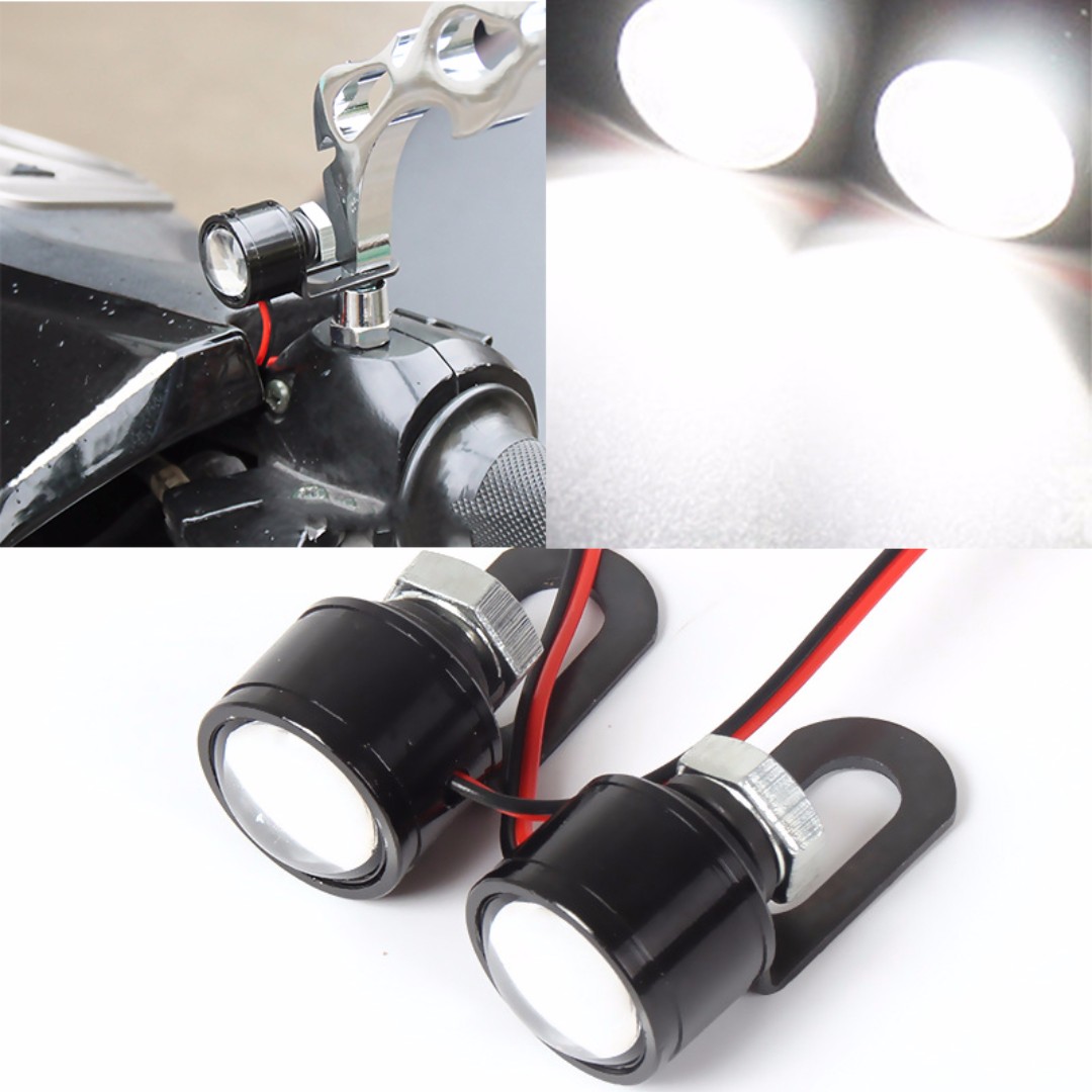 Brand New Motorcycle Led Flashing Strobe Warning Light Spotlight 12V