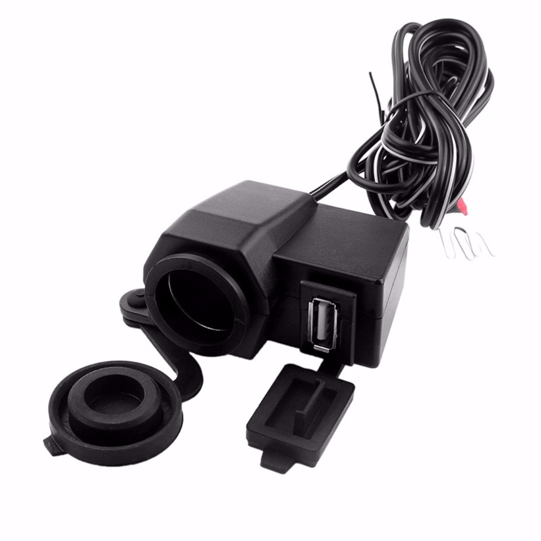 BNIB Motorcycle Waterproof 12V Cigarette Lighter Socket 5V USB Charger  Bike E-Bike E-Scooter Power Adapter 2.1A with Mounting Bracket24v,  Motorcycles, Motorcycle Accessories on Carousell