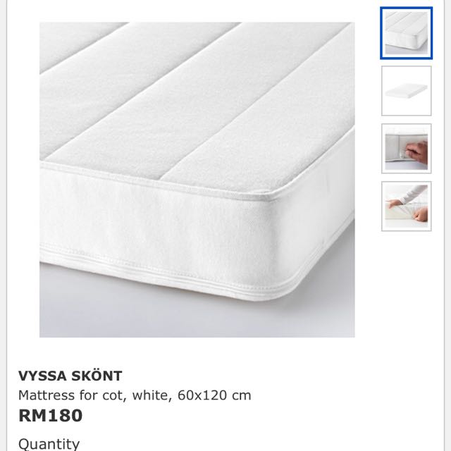 vyssa cot mattress ikea