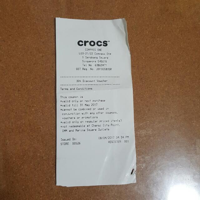 crocs vouchers