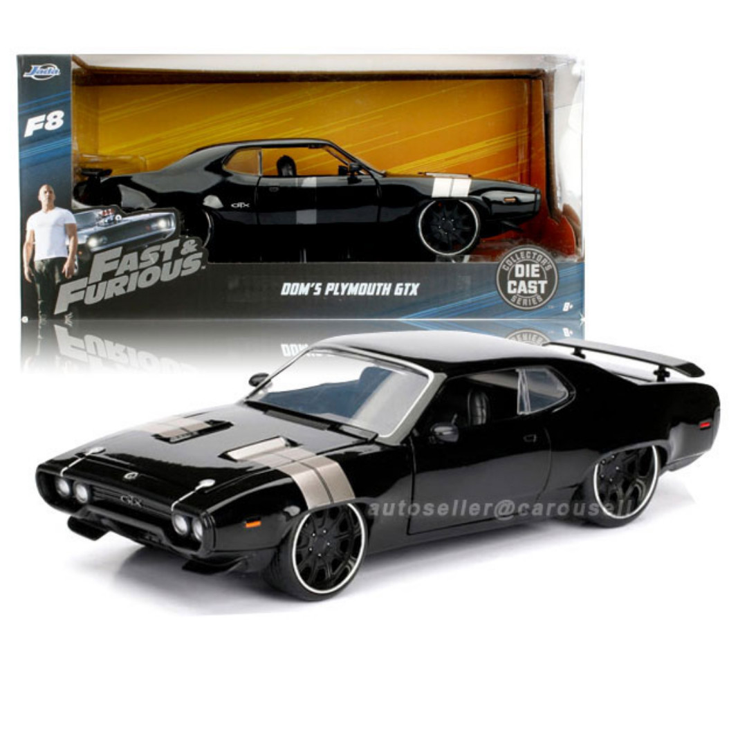 Dom S Plymouth Gtx 1 24 Model Fast Furious 8 Toys Games Diecast Toy Vehicles On Carousell