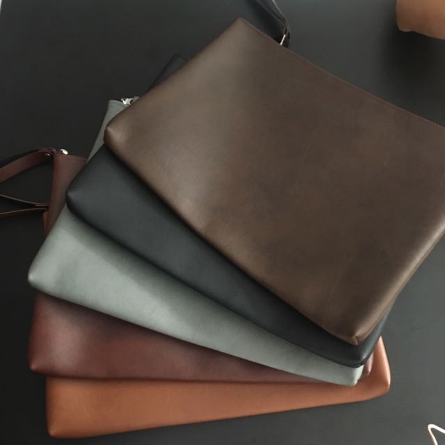 faux leather laptop bag
