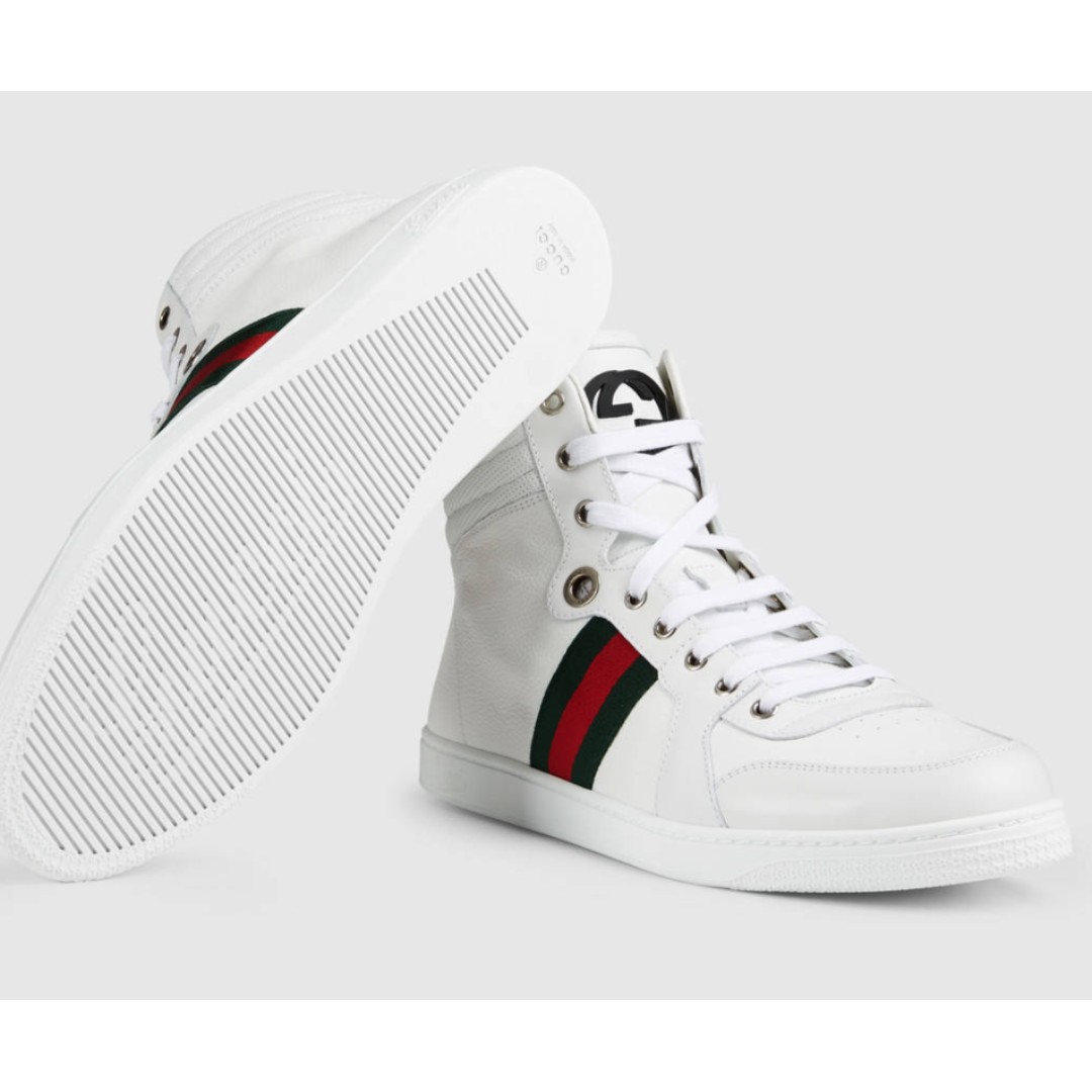 gucci high top white sneakers
