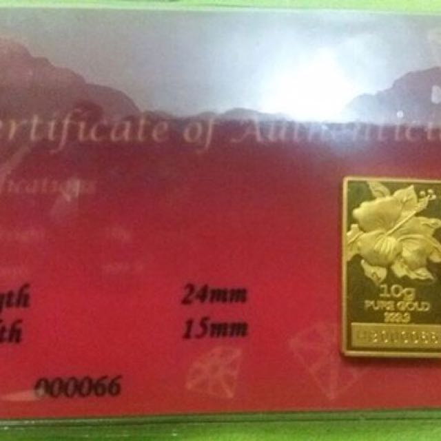 Habib Jewels Gold Bar 10g (999), Luxury, Accessories on Carousell