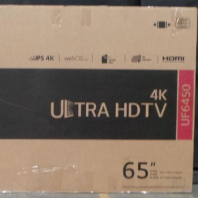 LG 65" 65UF6450 4K TELEVISION TV, TV & Home Appliances, TV