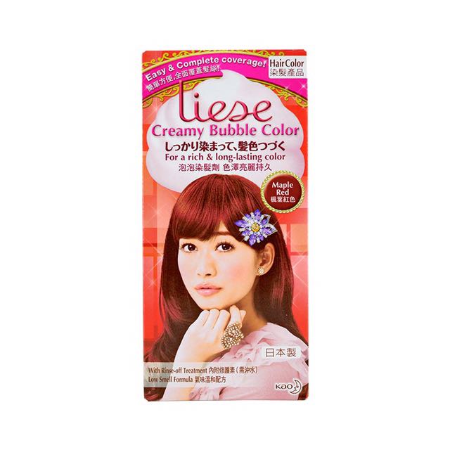 Kao Liese Creamy Bubble Hair Colour (Maple Red) - Made In Japan, Beauty &  Personal Care, Hair on Carousell