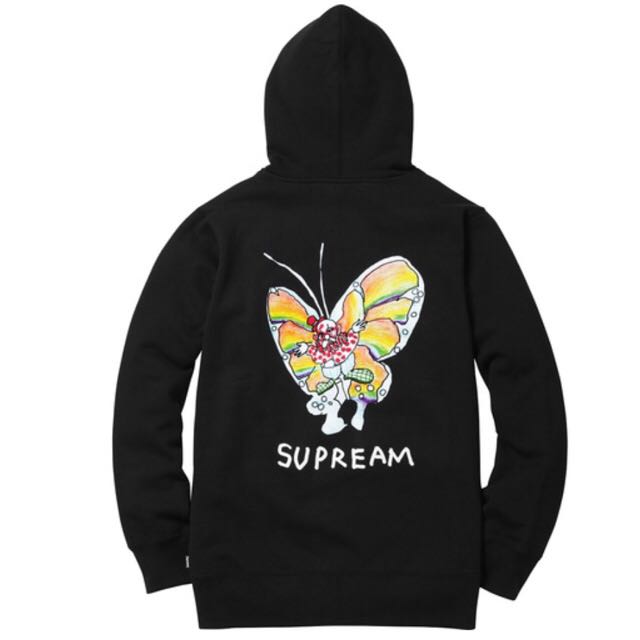 Supreme Gonz Butterfly Zip Up Sweater Black Color Carousell