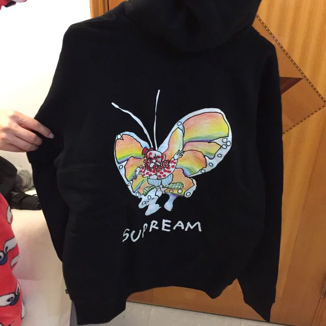 Supreme Gonz Butterfly Zip Up Sweater Black Color Carousell