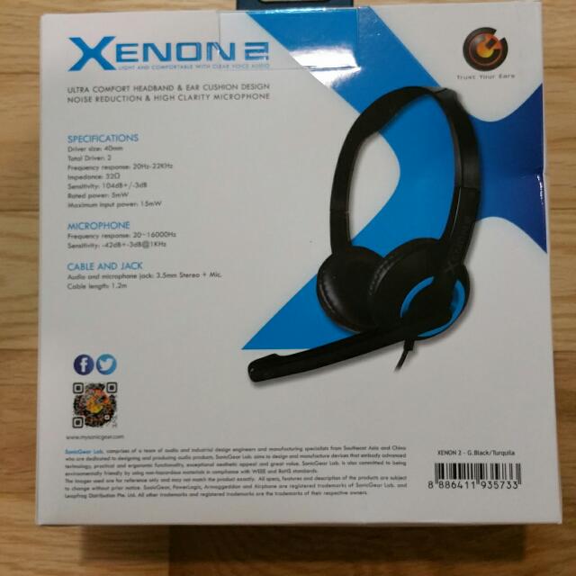 Xenon gaming headset with boom mic sales