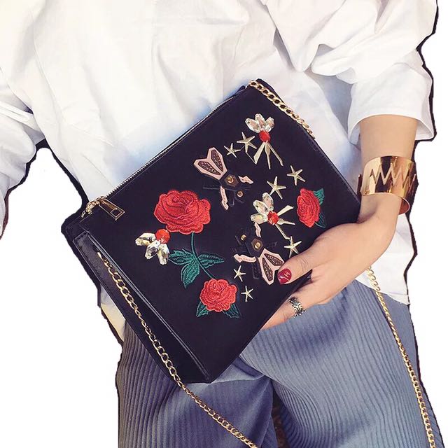 Zara BN Embroidered Sling Bag