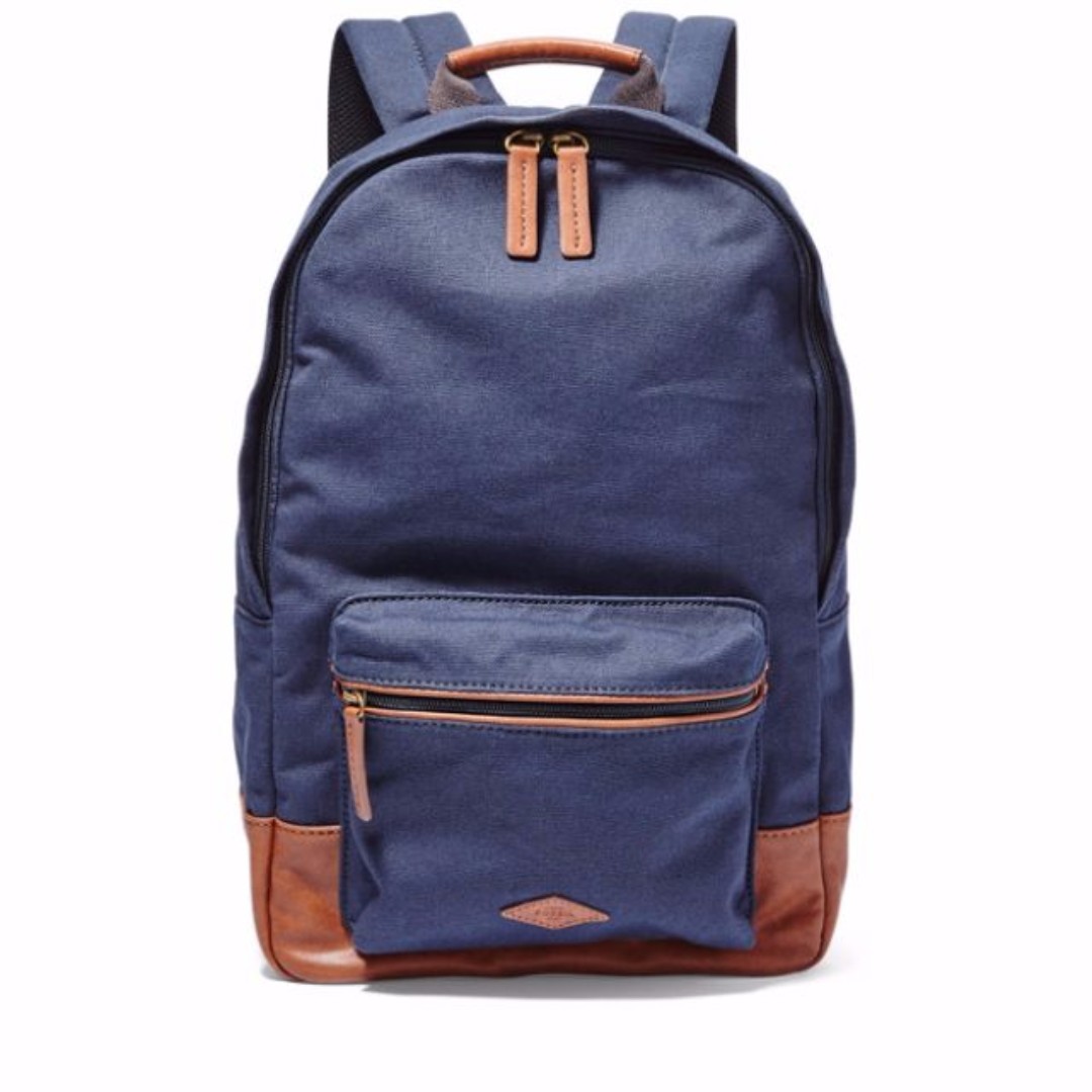 Fossil estate leather backpack top