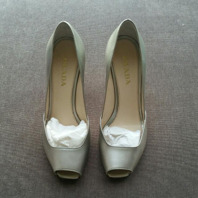 matt silver heels