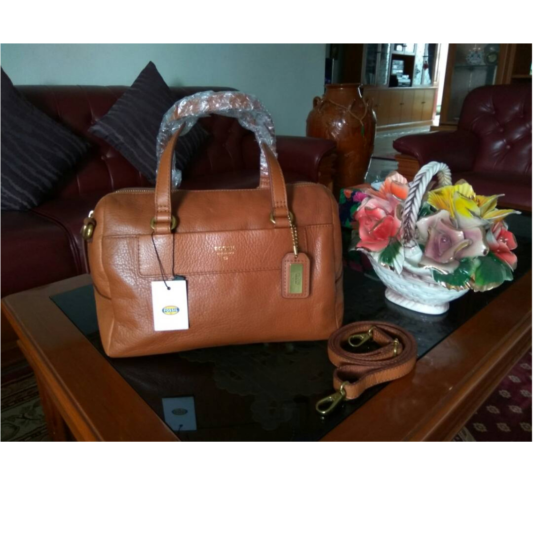 Fossil Amanda Satchel Camel Original Barang Mewah Tas Dompet di Carousell