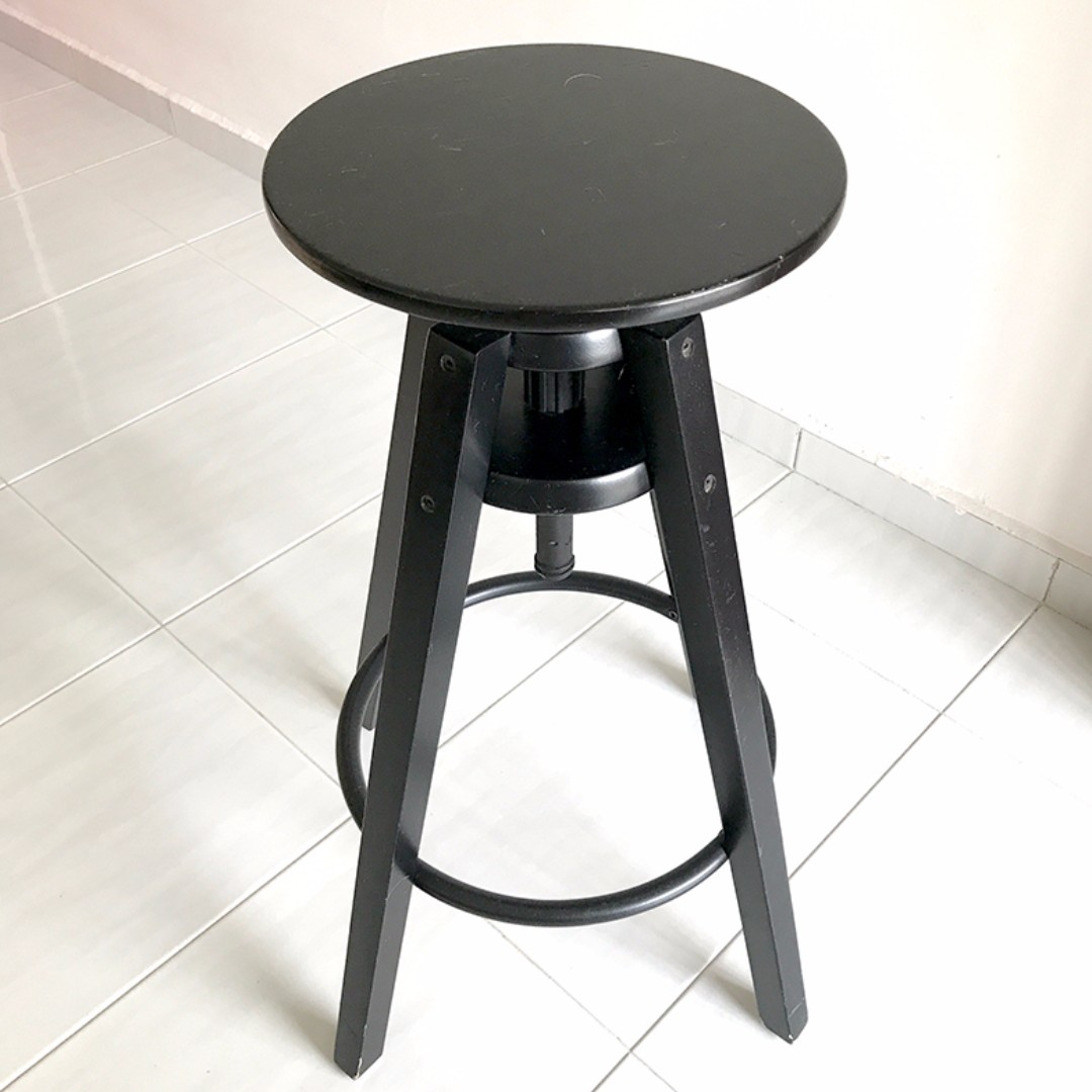 IKEA Bar Stool, Black, Furniture & Home Living, Furniture, Chairs on Carousell