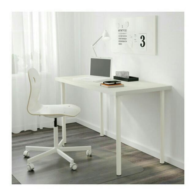 Ikea linnmon, meja putih ,120 x60 x74 cm, perabotan rumah di carousell Korb lounge bubble