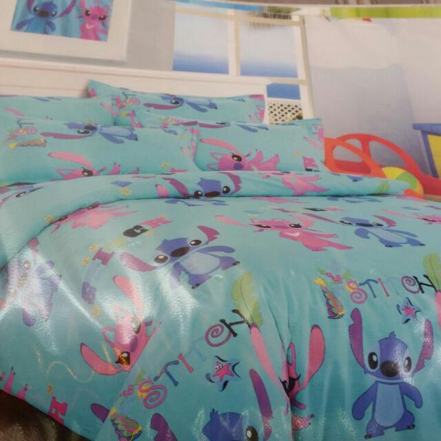 Lilo Stitch Scrumps Bedsheets Quilt Cover Pillow Case Bolster