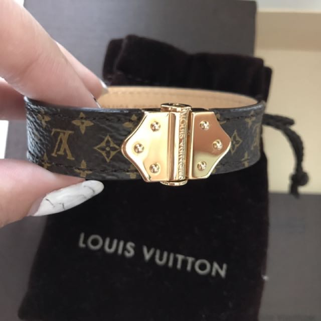 Louis Vuitton Nano Monogram Gold Tone Bracelet Louis Vuitton