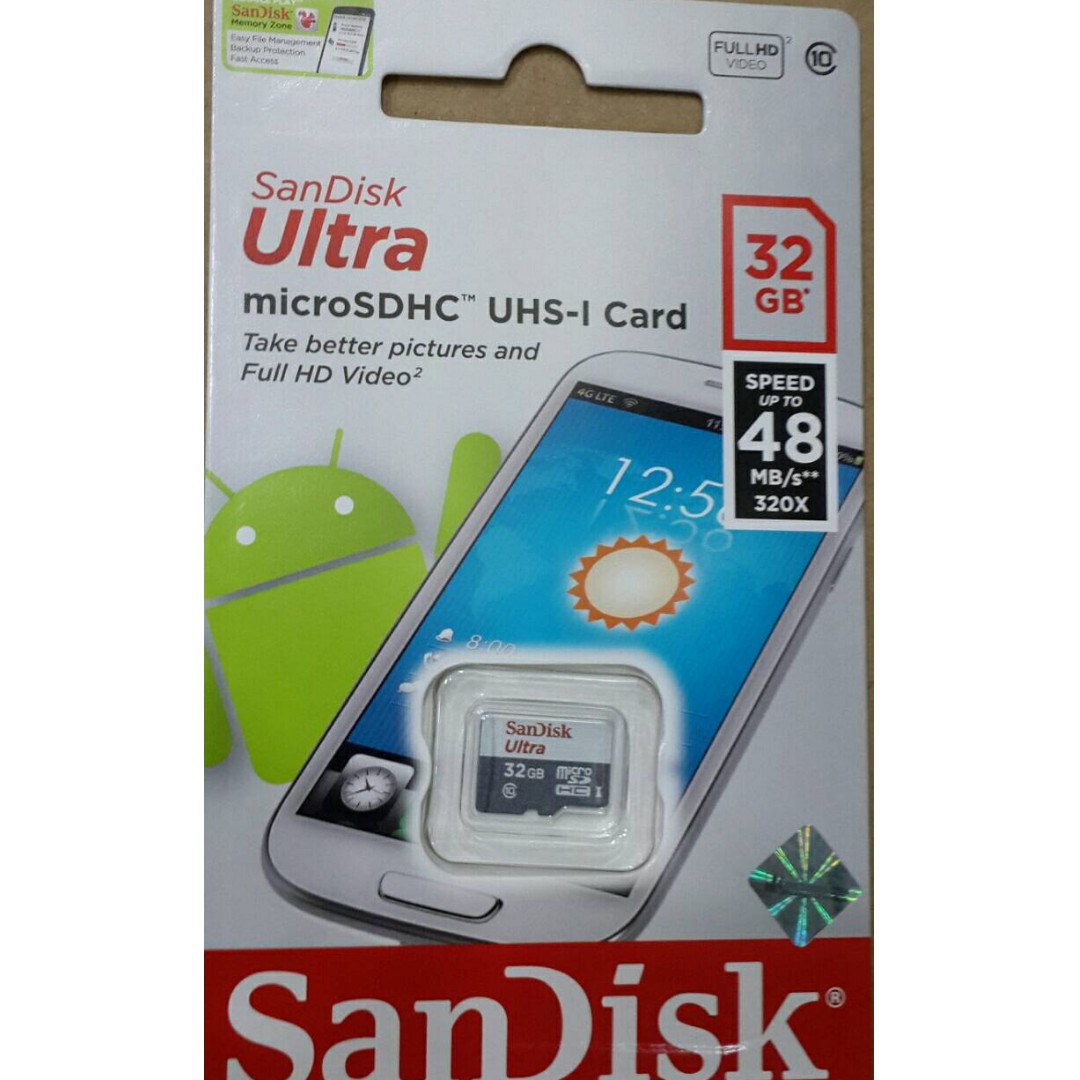 Microsd Micro Sd Sandisk Ultra 32gb 32 Gb Class 10 48mb Uhs 1 Original Telepon Seluler Tablet Aksesoris Tablet Handphone Di Carousell