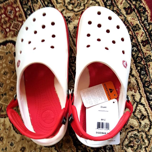 white and red crocs Online shopping has 