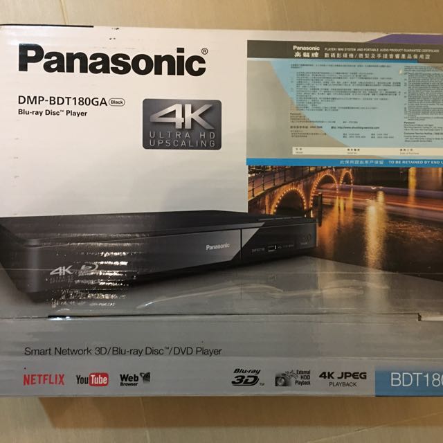 Panasonic DMP-BDT180, 家庭電器, 電視& 其他娛樂, 藍光及播放器