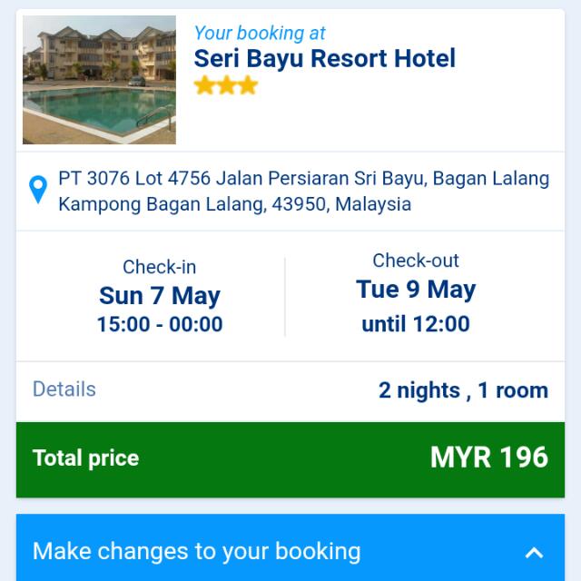 Seri Bayu Resort Bagan Lalang Studio Room Tickets Vouchers Attractions Tickets On Carousell