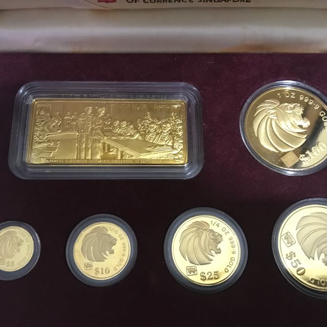 Singapore Lion Gold Proof Coin Set, Hobbies & Toys, Memorabilia & Collectibles, Currency on