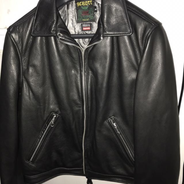 supreme schott leather work jacket
