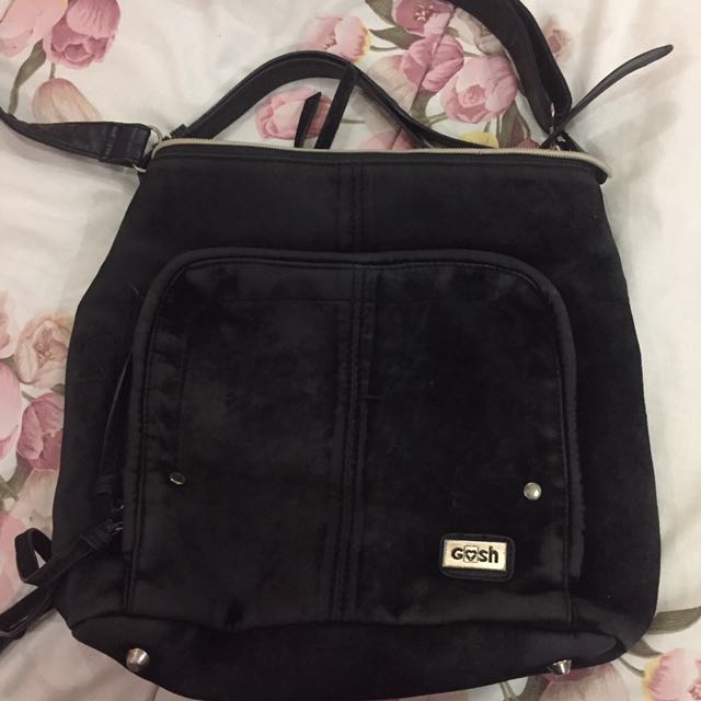 Tas Gosh Hitam Bludru Women S Fashion Women S Bags Wallets On