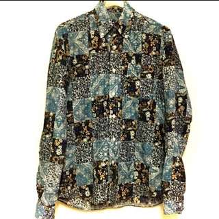 全新Soph.net恤衫 藍色拼布Patchwork 有Tag62939560746625117