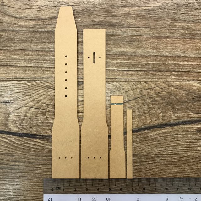 24 20mm acrylic template for handmade leather watch strap iwc style