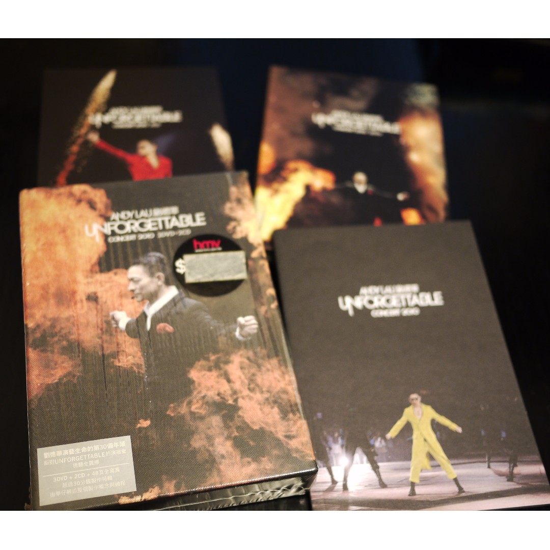 Andy Lau 劉德華Unforgettable Concert 2010 3DVD + 2CD Used, 興趣與
