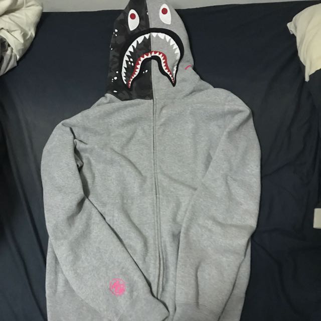 bape x stussy shark hoodie