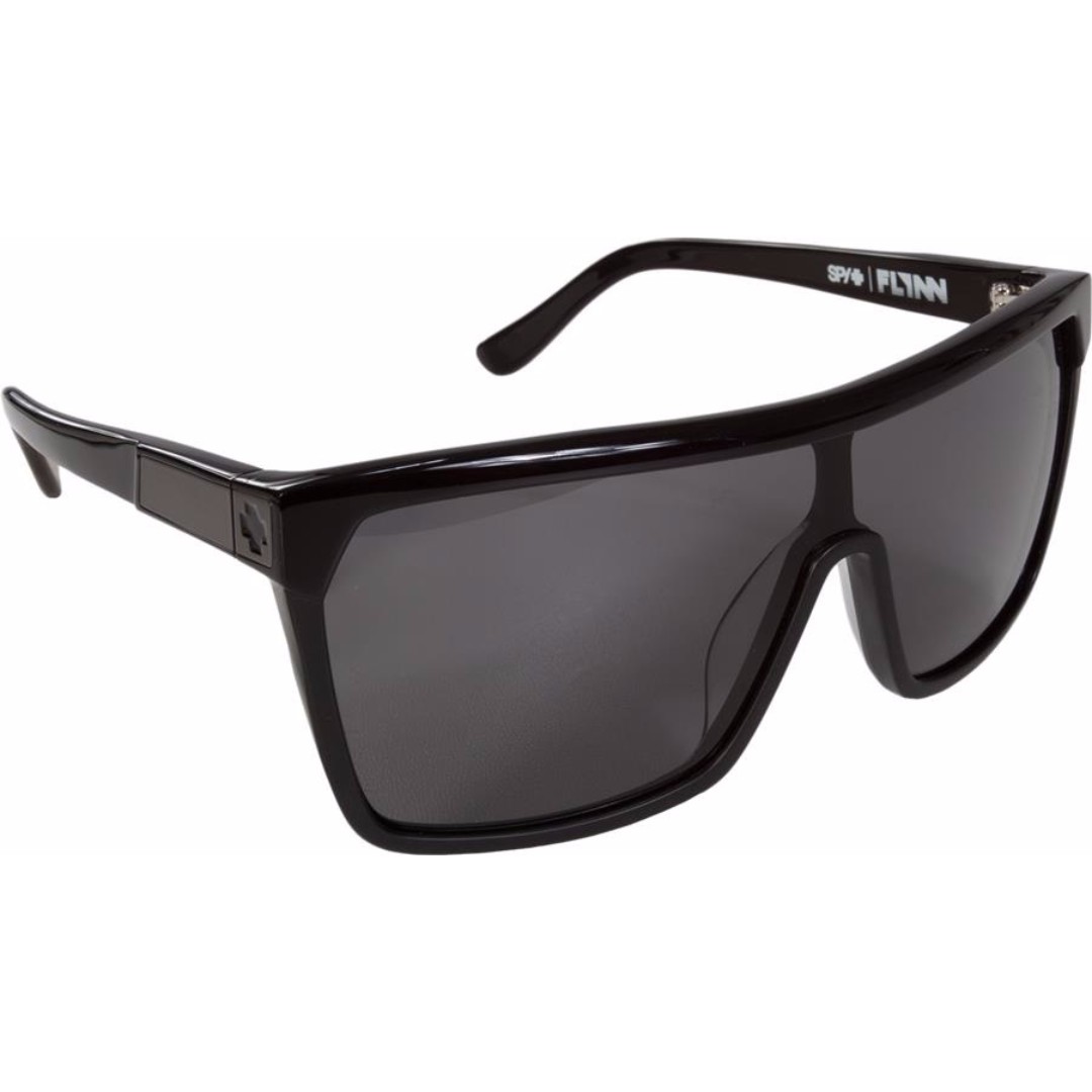 Preowned Spy Optic Flynn Oversized Sunglasses Matte Black Frame Grey Lens