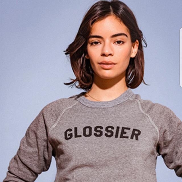 glossier sweatshirt