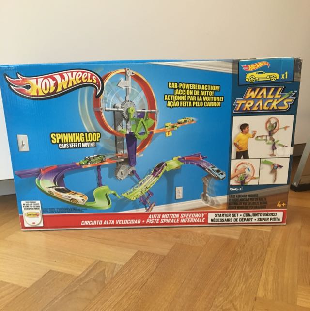 hot wheels spinning loop wall track