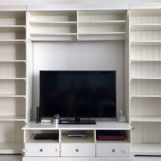 Living Room Shelves Tv Console Home Furniture Photo