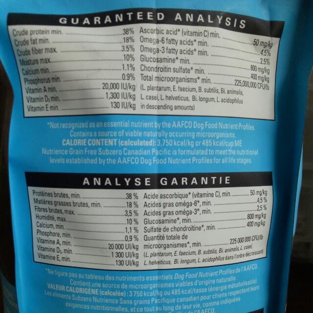 nutrience sub zero canadian pacific